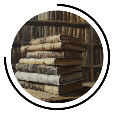 Badge icon of a few books 